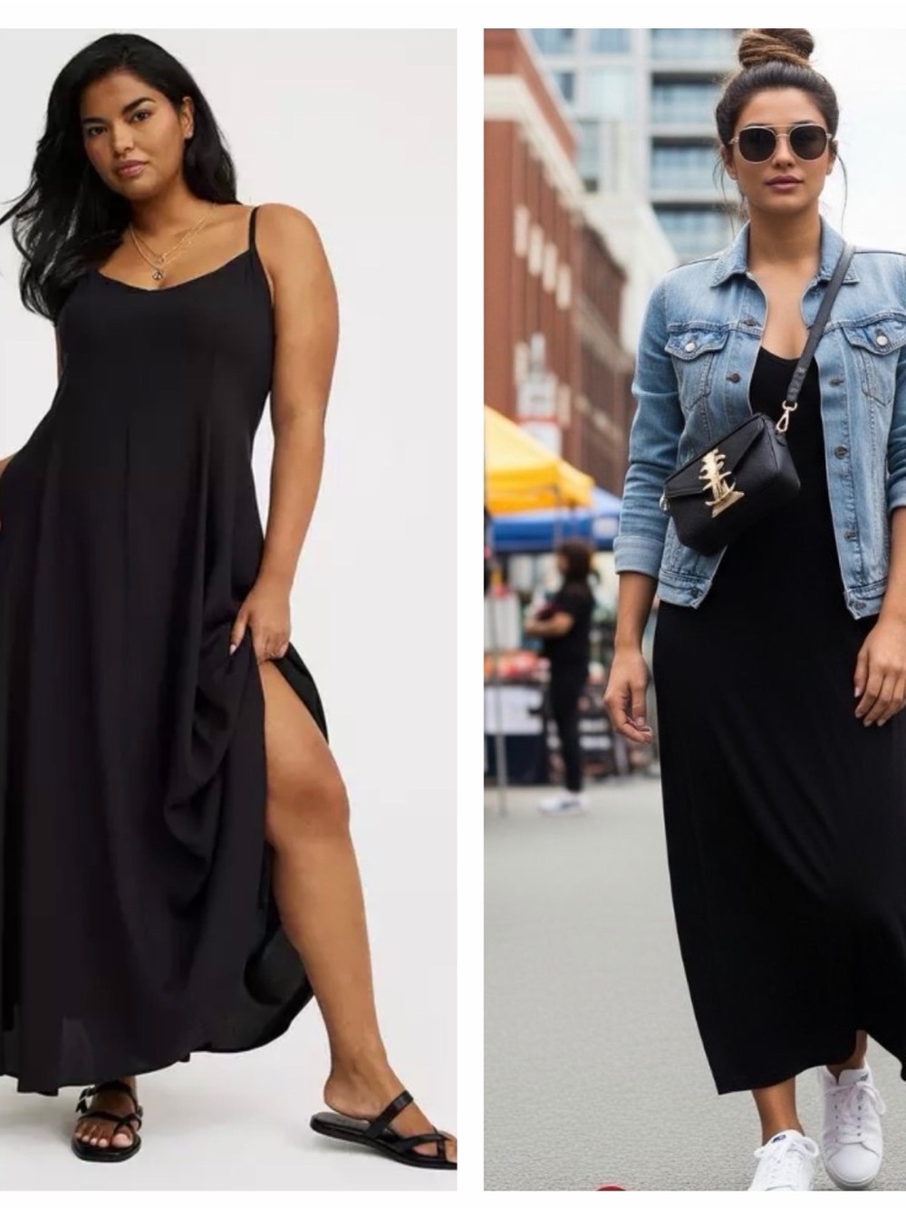 Torrid NWT Black Trapeze Tank Maxi Dress Pockets Stretch sz 3X
